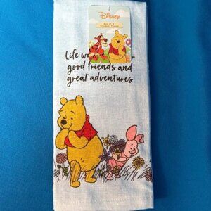 NWT ~ DISNEY 2 PACK WINNIE THE POOH & PIGLET TOO ~ ADORABLE KITCHEN TOWELS SET